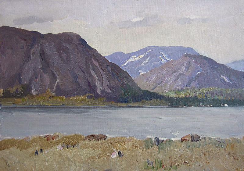 unknow artist In Altai Mountains France oil painting art